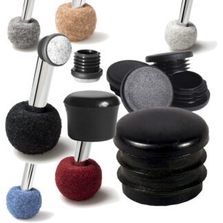 Round chair leg end cap