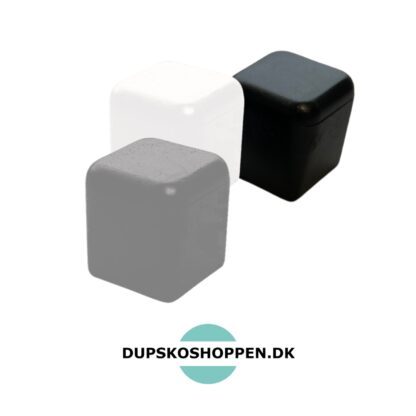 Square chair leg cap for exterior mounting